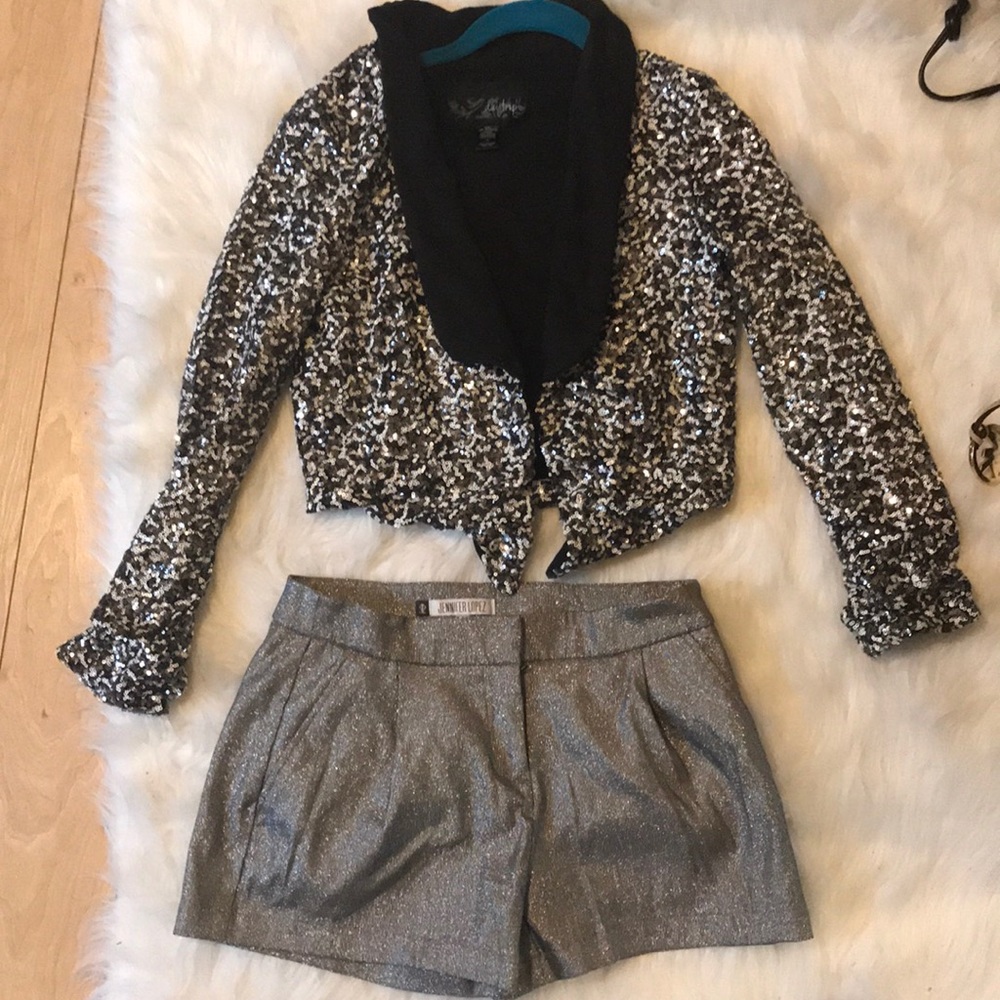 Daytrip sequin top and Jennifer Lopez shorts
